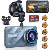 Dash Cam Front and Rear, Dash Cam for Car 1080P Aluminum Alloy Shell 4''Big IPS Screen Car Camera with 32GB SD Card 170°Wide Angle,G-Sensor,Loop Recording,Parking Monitor,Night Vision,Motion Detection